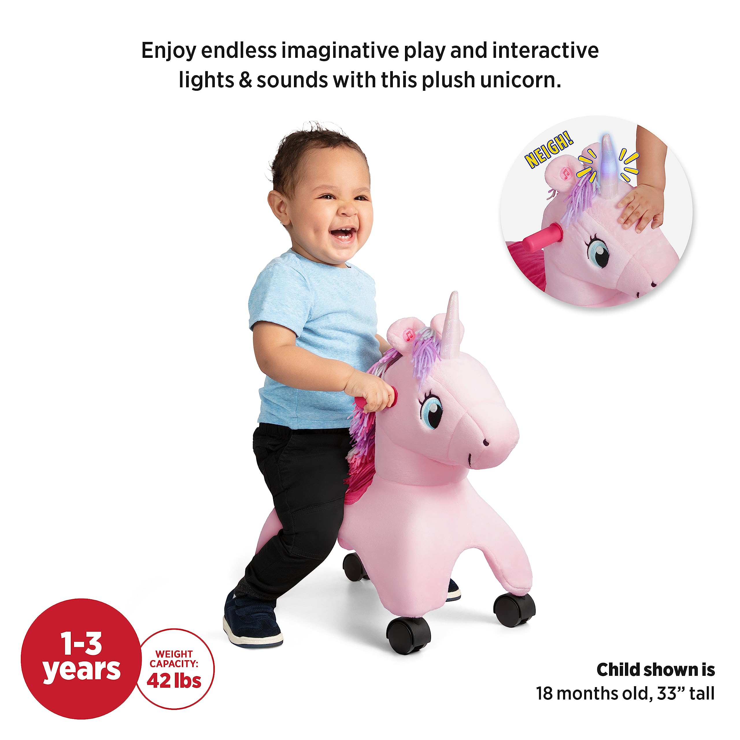 Amazon.com: Radio Flyer Shimmer The Magic Unicorn Ride On, Ages 1
